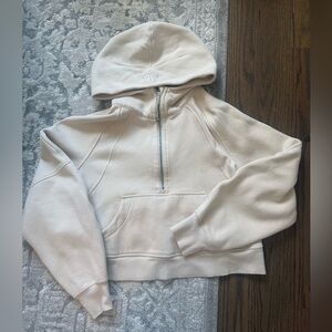 Beige Lululemon Scuba Half Zip Hoodie
